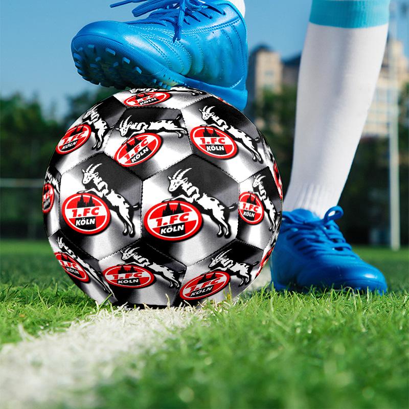 FC Koln Print Size 5 Soccer Ball, PU Wear Resistant Football for Match Training and Daily Practice, Birthday Gift for Soccer Fans