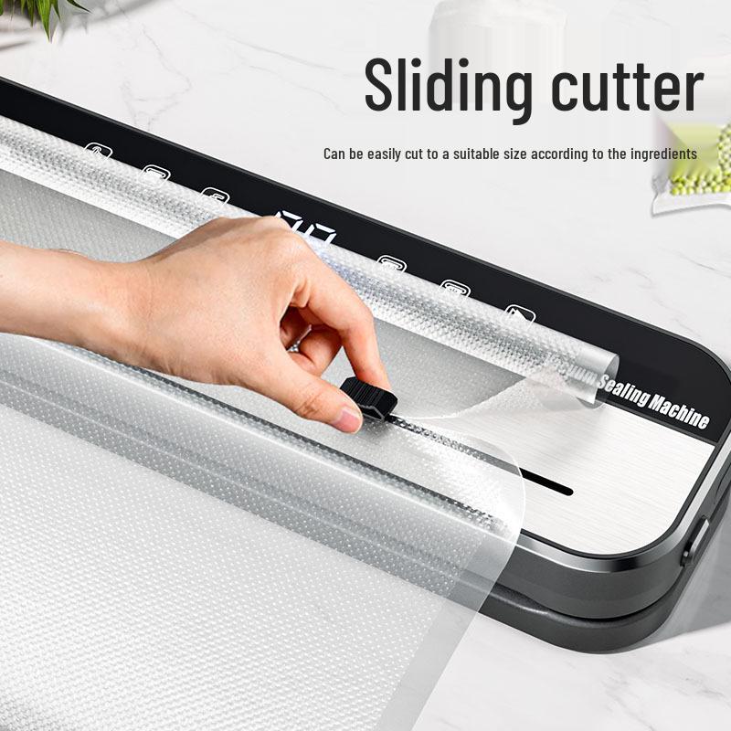 Cross-Border Stainless Steel Automatic Vacuum Sealer - Intelligent Fresh-Keeping Cutting Model