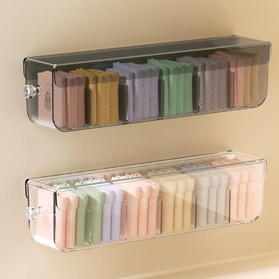Storage Box Drawer-Style Wall-Mounted Organizer Large Capacity Multi-Functional Underwear Storage Container