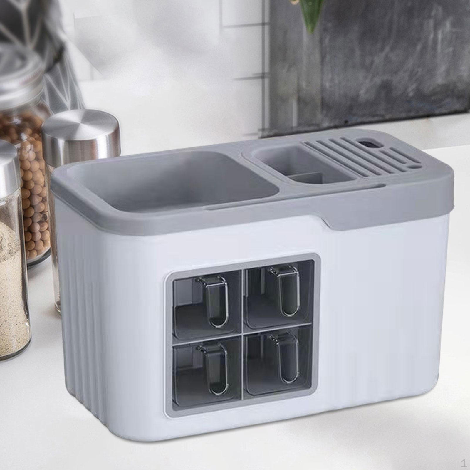 

Кухонная полка для специй Органайзер для хранения в столовой grey white 4 grids