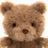 JELLYCAT Bear Series Animal Bear Relief Brown Doll Plush Doll 25cm high