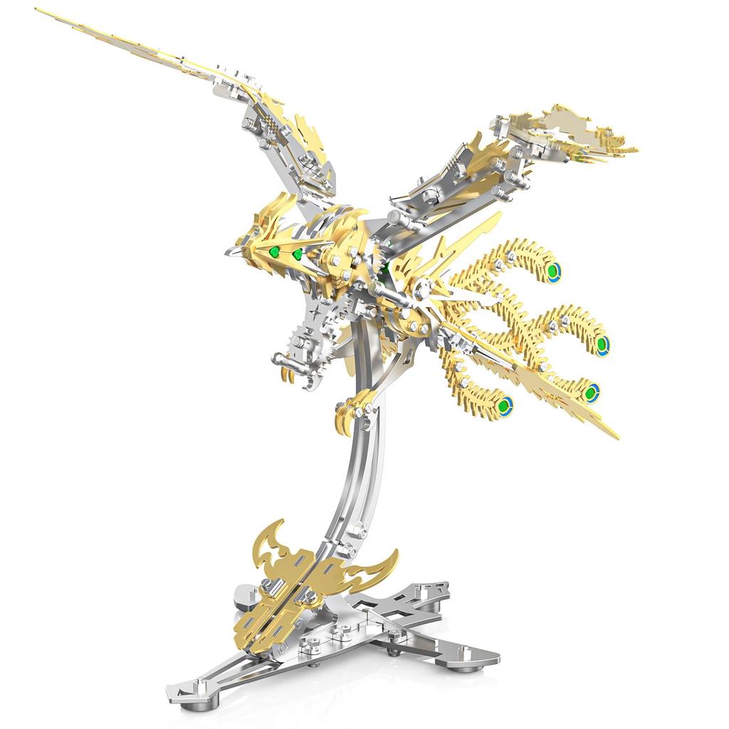 LONGPIN Phoenix 3D Metal Model Kit Toy for Stainless Steel Puzzle Assembly Kit Family Activity Luxury Interior Craft [Educational Adults] - &