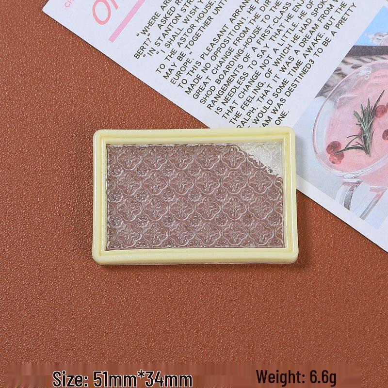 Handmade Transparent Square Carved Plate for DIY Resin Jewelry and Toy Accessories