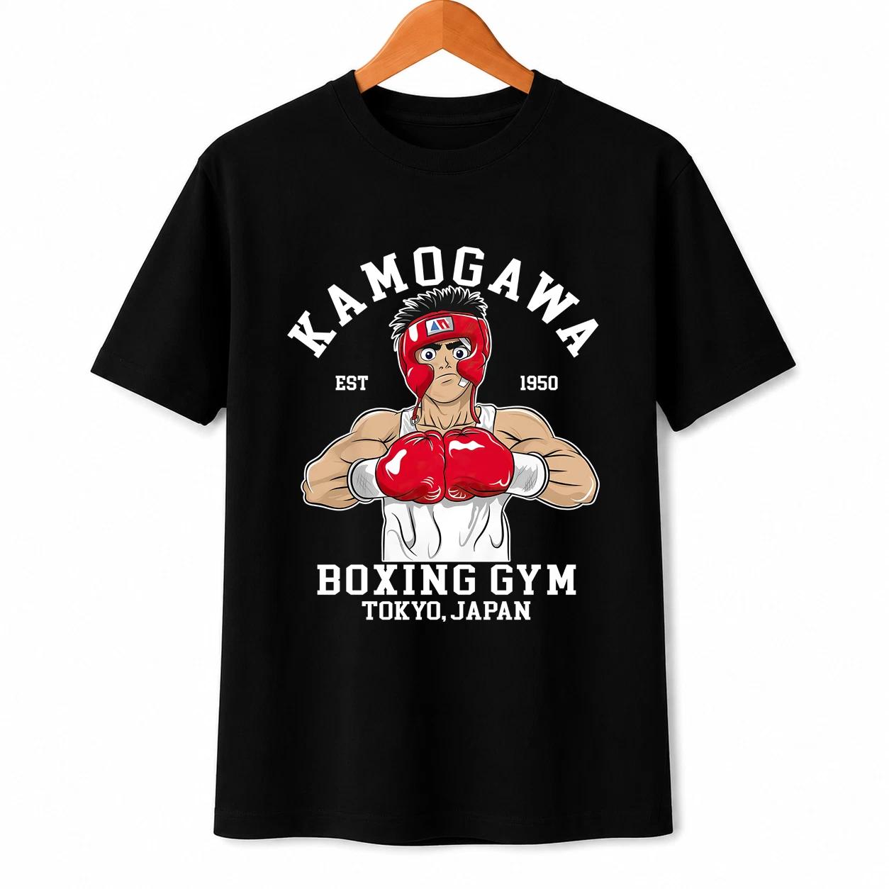 Kamogawa Black Cotton Fabric T-Shirt Streetwear Style Unisex Fit S