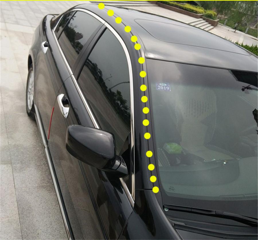 5M Car Windshield Waterproof Seal Edge Trim Rubber Soundproof Weatherstrip Black
