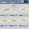 Modern Minimalist Ceiling Light Package with Smart Home Integration for Whole House