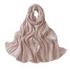 Solid Color Silk Scarf Chiffon Ramadan Long Scarf Fashion Sunscreen Headscarf  Outdoor