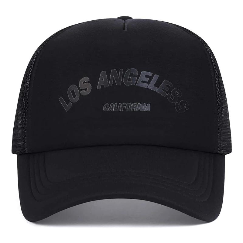 Unisex LOS ANGELES Print Baseball Net Caps Spring Summer Outdoor Sunscreen Hat Adjustable Casual Trucker Hats