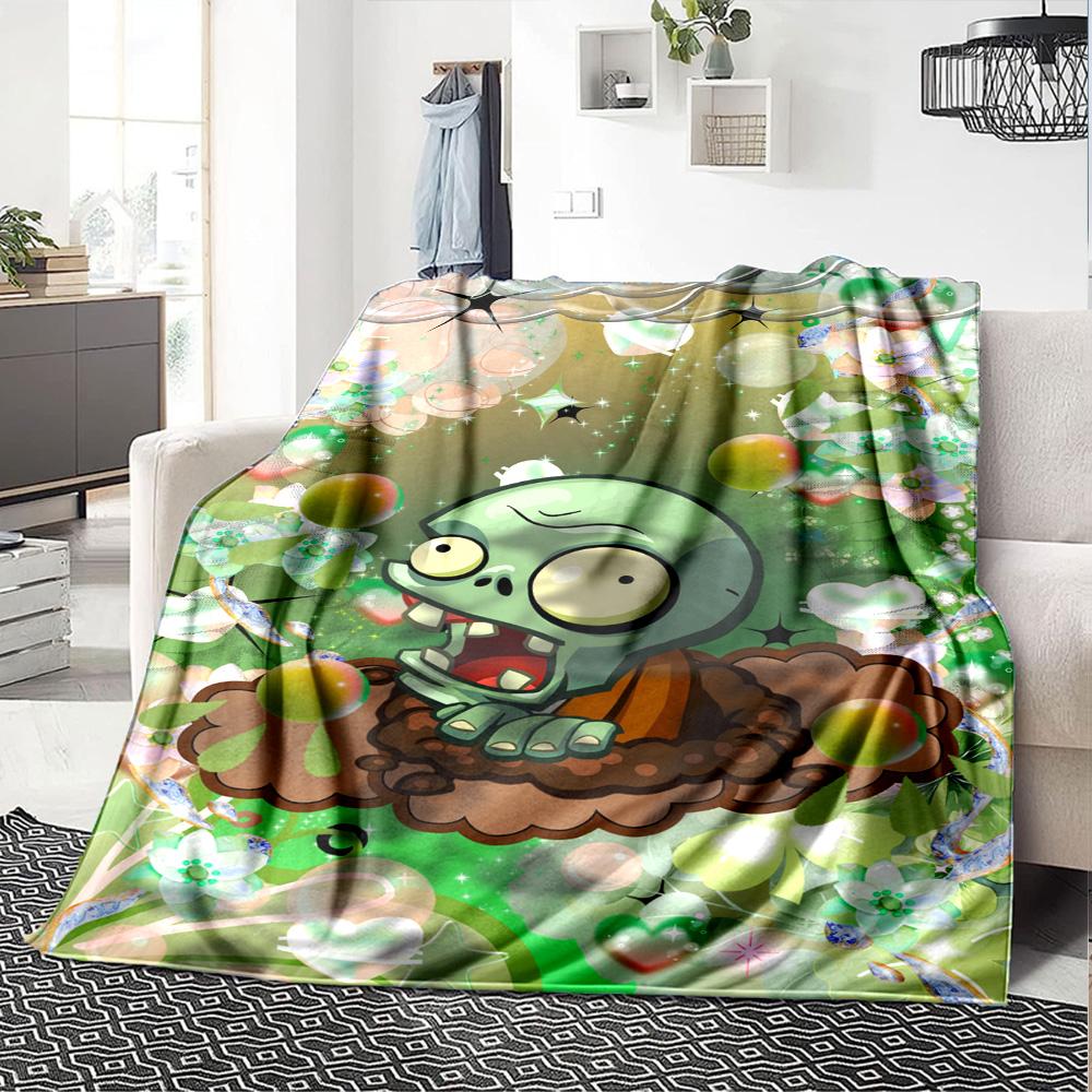Plants Vs. Zombies Blanket Warmthful Decor Suitable for Chair Bedding Sofa Four Seasons Multipurpose Playful Design