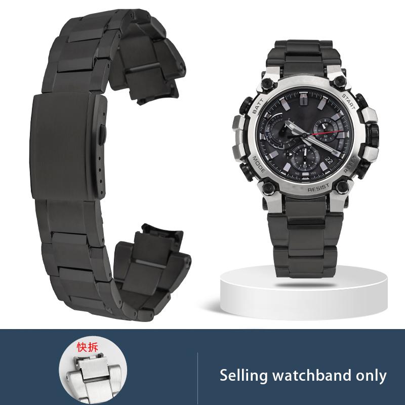 

Для Casio G-SHOCK MTG-B3000 Браслеты из нержавеющей стали Мужской ремешок для часов Модернизация Аксессуары для часов Быстросъемные Черный 0mm чёрный