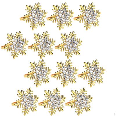 12 Count Snowflake Design Napkin Holders for Dining Occasions