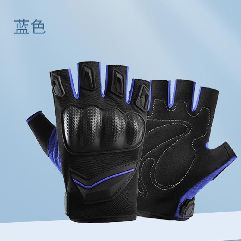 

Hard Shell Outdoor Sports Gloves Riding Motorcycles Off-road Fitness Men s Women s Anti Slip Tactical L синий