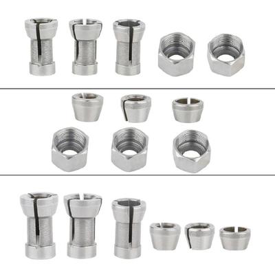 Carbon Steel Router Collet Nut Set for Professional Use Offering Nonslip Grip In Woodworking Tasks