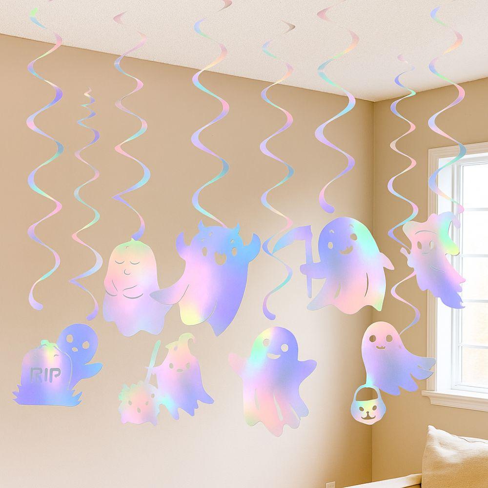 Papier Geister Girlande zum Aufhängen Gruselige Halloween Dekoration Partyzubehör