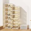 Multi-layer Foldable Shoe Box Dust-proof Thickened Storage Cabinet Plastic Stackable Cabinets Large-size Shoe Rack Easy Assembly