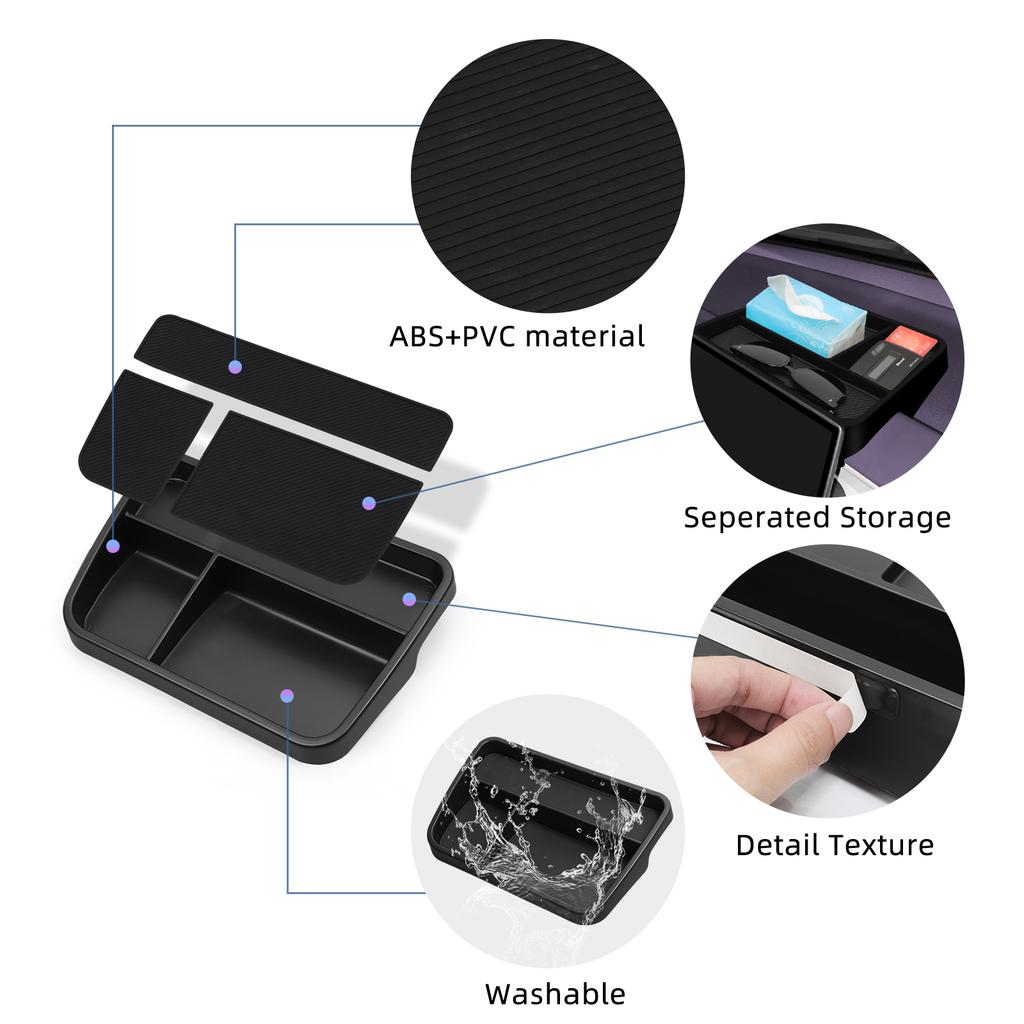 Für Leapmotor B10 2025 2026 Zentrales Bedienfeld Hintere Aufbewahrungsbox Auto-Innenzubehör Armaturenbrett-Aufbewahrungsschale ABS