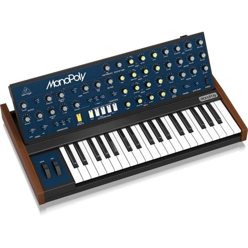 Behringer Analog Synthesizer, Polyphonic/Paraphonic, 37-Key, Monopoly, Blue