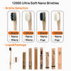 In Stock Customization Biodegradable Recyclable Kraft Box 12000 Ultra Soft Nano Bristles Calabash Handle Bamboo Toothbrush