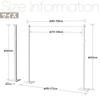 BAOYOUNI Foldable Indoor Drying Rack for Compact Storage, Approx. W95-173 x D25 x H160cm (35.7-67.2 x 9.7 x 6.7 inches), Easy Assembly, White, 3-Way,