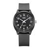Q&Q Analog Watch for Exams Lightweight Simple Easy-to-Read Dial Black 10 ATM Water Resistant V52A-500VK