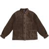 Polo Solid Color Straight Collar Single Breasted Long Sleeve Jacket Men Jackets Brown 710951565-001