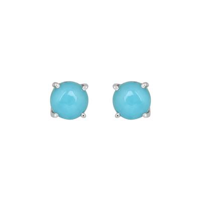 Larimar Silber Stecker Ohrring 925 Sterlingsilber Handgefertigter Schmuck, Geschenk für Sie