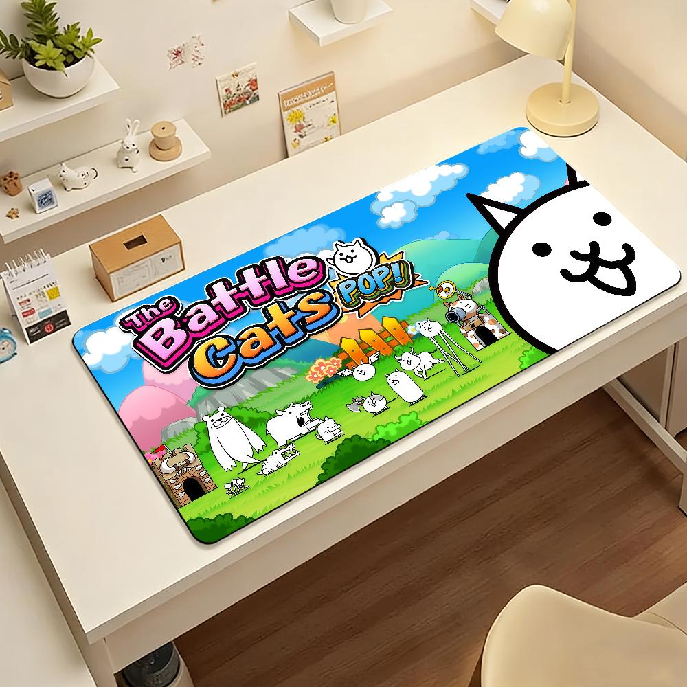 The BBattleS CCats Mouse Pad Nonslip Locking Edge DeskMat PC Laptop Accessories Rubber Office Keyboard Large Game XXL Carpet