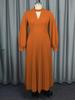 AOMEI Lange Ärmel, plissierte Abendkleider für Damen, O-Ausschnitt, Ausschnitt auf der Brust, elegante Roben in A-Linie, edle, formelle Abendkleider für Feiern und andere Anlässe