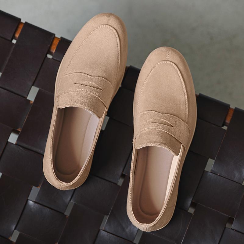 Fashion Breathable Light Men Loafers Anti-slip Outdoor Slip On Flats Man Handmade Casual Driving Shoes Soft Sole Boat Footwear Moccasins