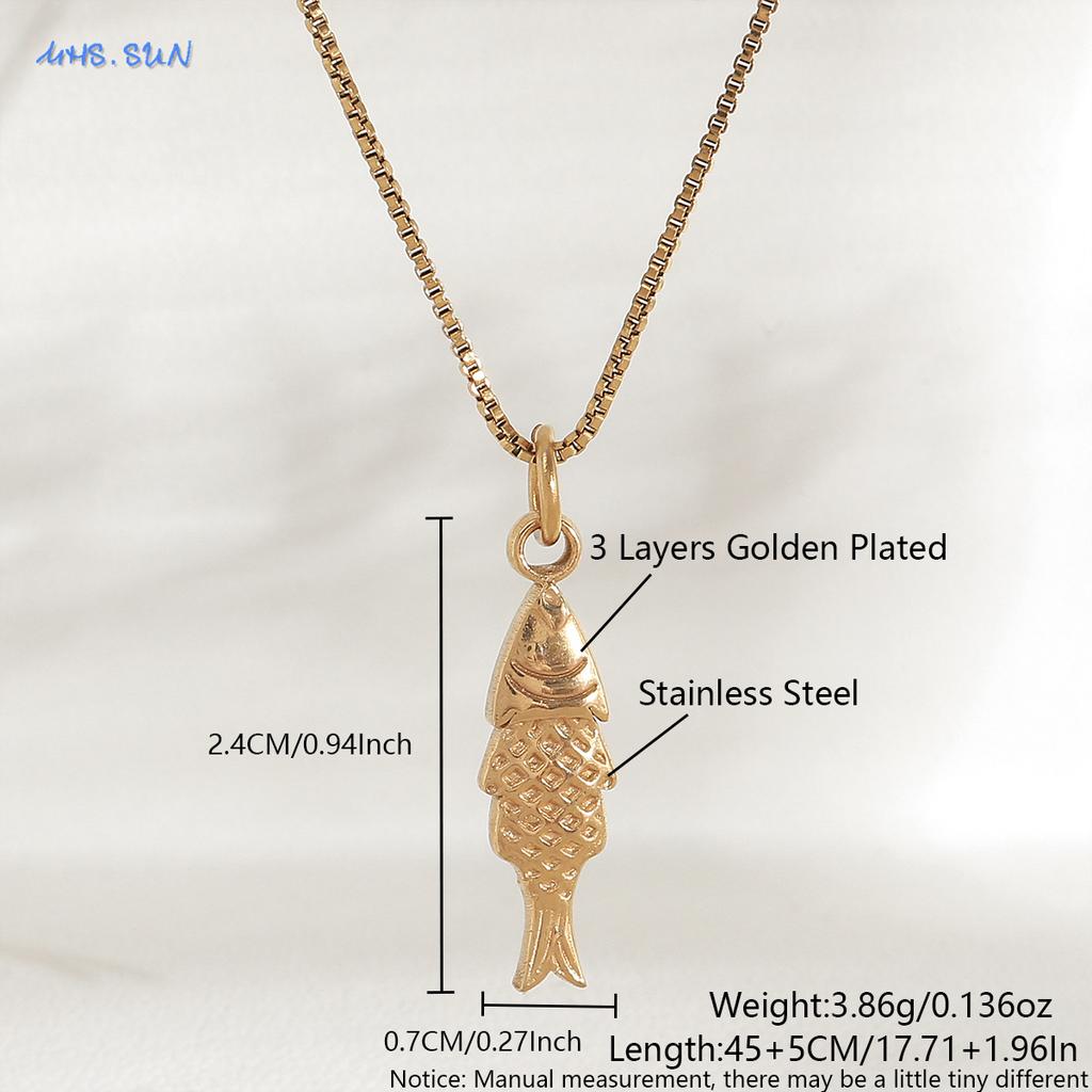 MHS.SUN Seestern Muschel Muschel Anhänger Halsketten Für Frauen Männer Edelstahl Trendige Kette Choker Strandparty Schmuck Sommer