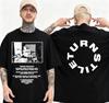 Drehkreuz Doppelter Regenbogen T-Shirt 2025 Album Nie Zufrieden Herren Reines Baumwoll-T-Shirt Harajuku Hochwertig Retro Lässiges T-Shirt