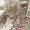 Round Carpet Living Room Decoration Study Chair Floor Mat Home Decor Flower Rug Bedroom Non-slip Area Rugs