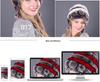 Women's Warm Rex Rabbit Fur Hat with Ear Protection and Pom-Poms