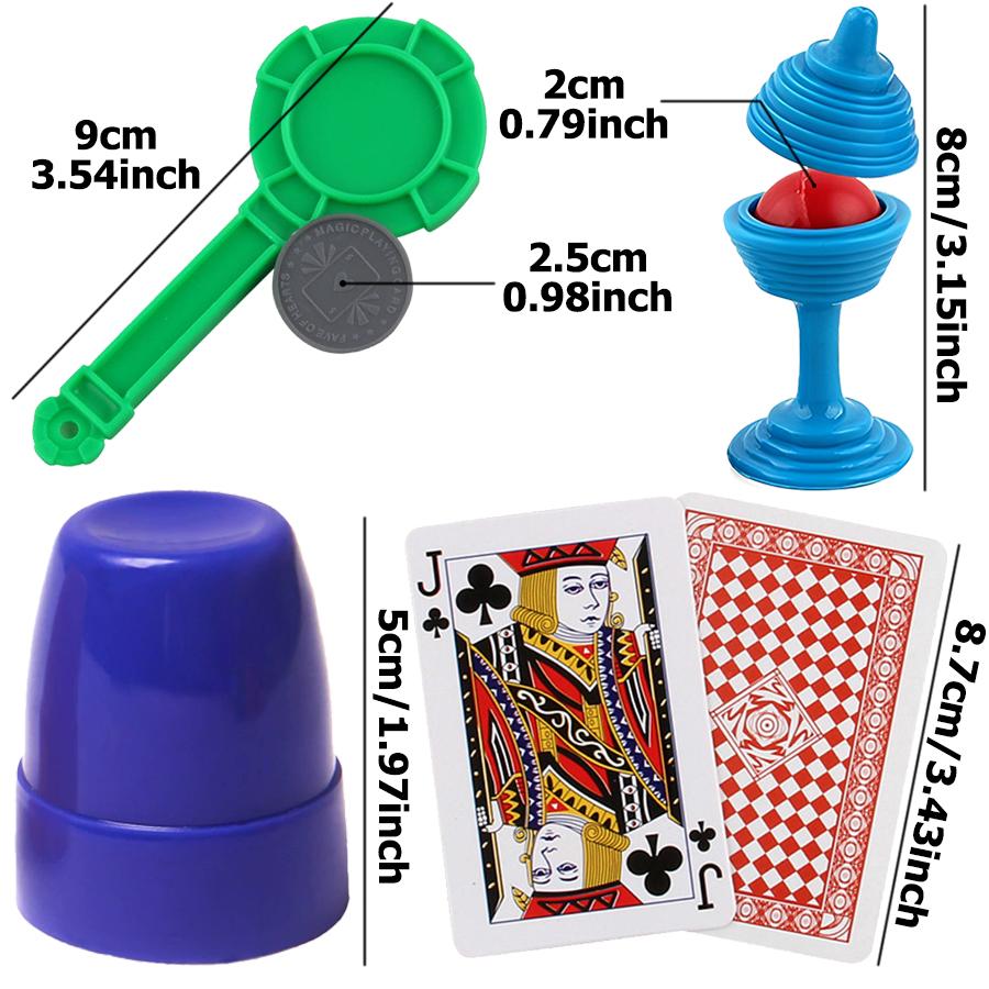 Magic Combination Set Silk Scarf Disappearing Magic Tricks Kit Assorted Props for Amazing Stage Performance Close-up Magic