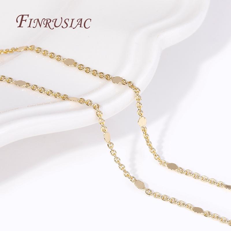18K Gold Plated Brass with Round Shape Special Necklace Bracelets Chains High Quality Spool Chains DIY Jewelry Making Supplies