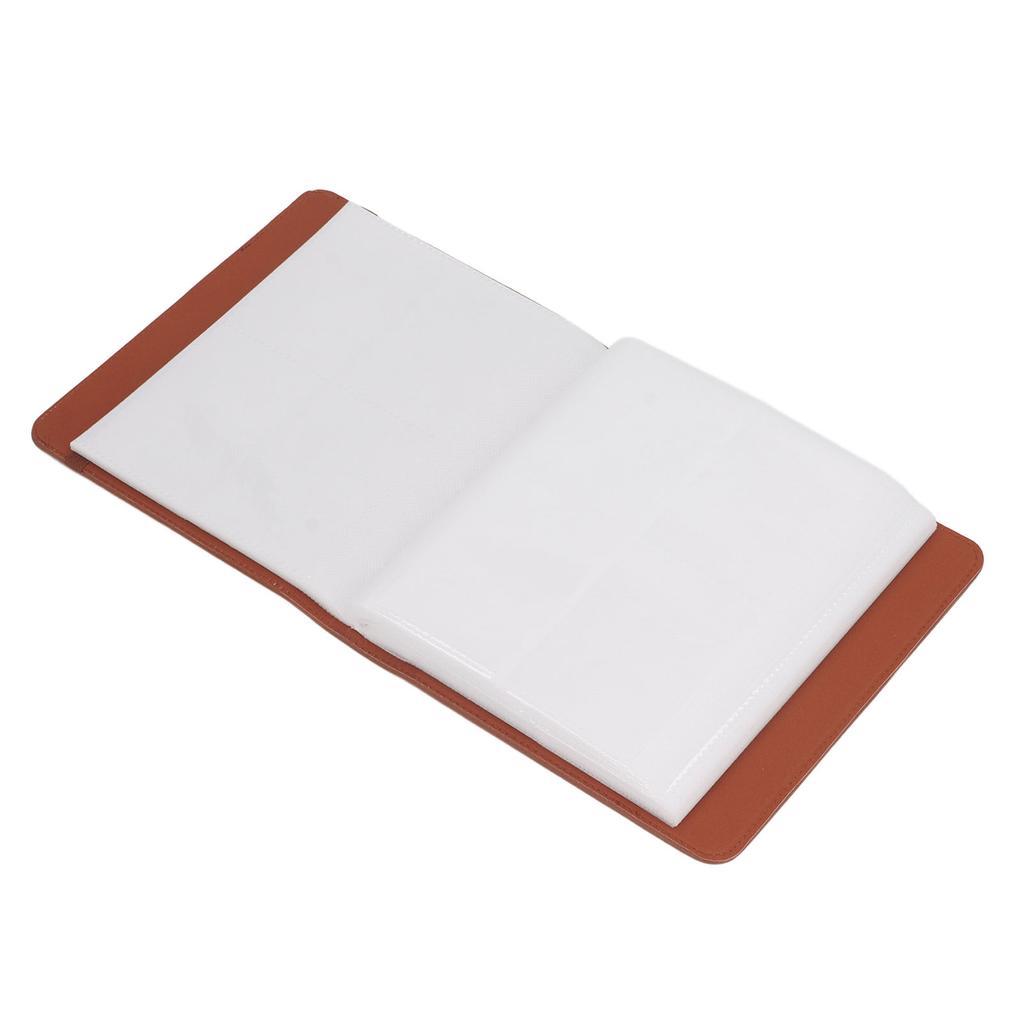 Lther Cover Photo Album Vintage 288 Photos Large Capacity Small for 3in   Camera Photos Business Cards