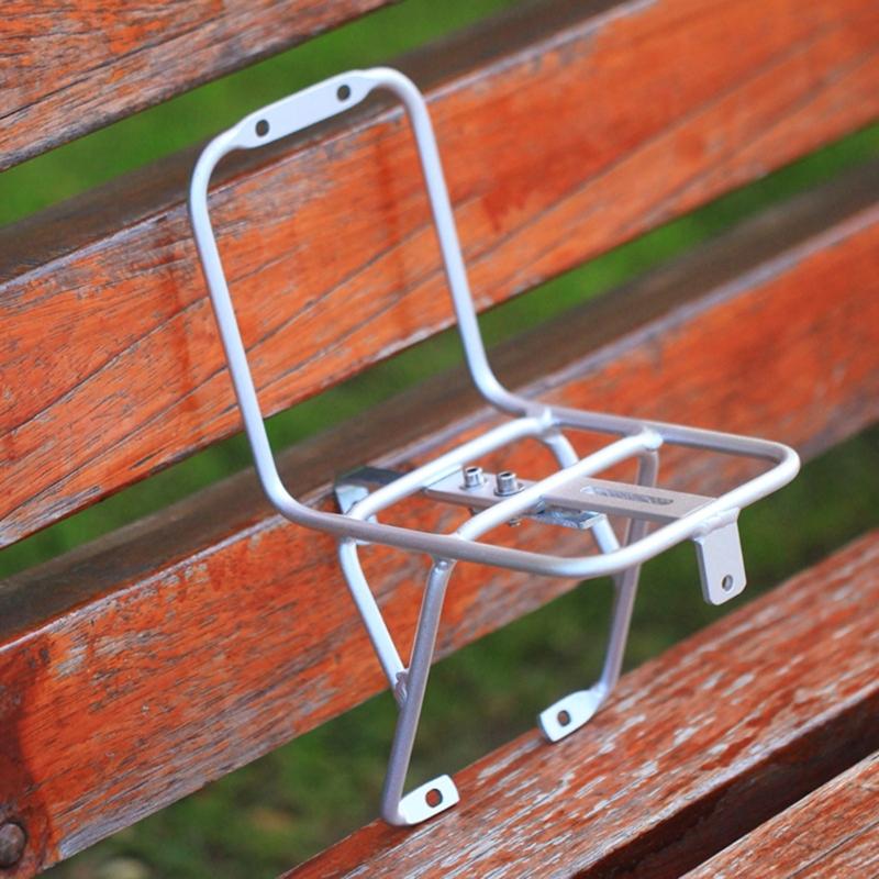 Folding Bike Front Rack Aluminum Alloy Front Bicycle Pannier Rack Light Weight Luggage Carriers for Commuting and Travel
