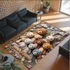 Forest Nature Theme Crystal Velvet Rug Personalized Custom Name Text Soft Floor Mat Home Decor
