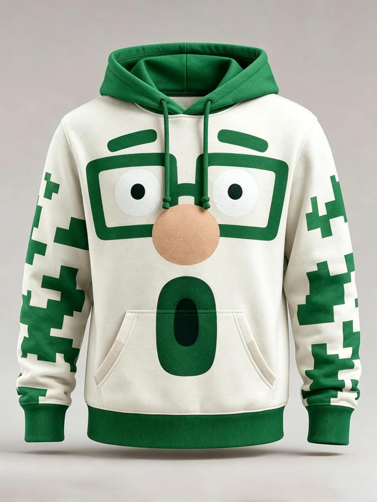 Unisex Print Hoodie Christmas Party Family Hoodies Geometric Pullover Long Sleeve Casual Streetwear Funny Christmas Hoodies TopsUnisex Woman's