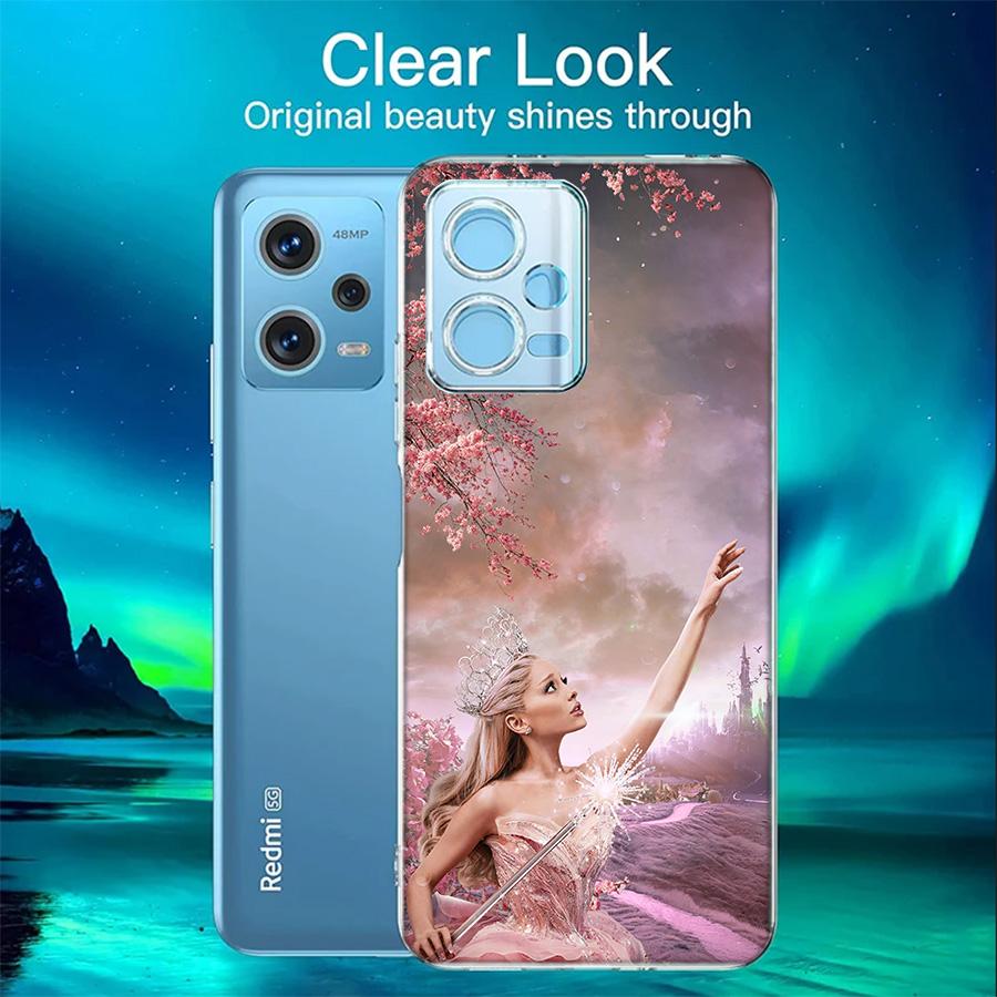 Ariana Grande Phone Case For Redmi 12 13C 12C 15C 9 10 10C Note 13 Pro Plus 14 15 Pro 9T 9C 9A TPU Soft Cover Clear Cell Cases S