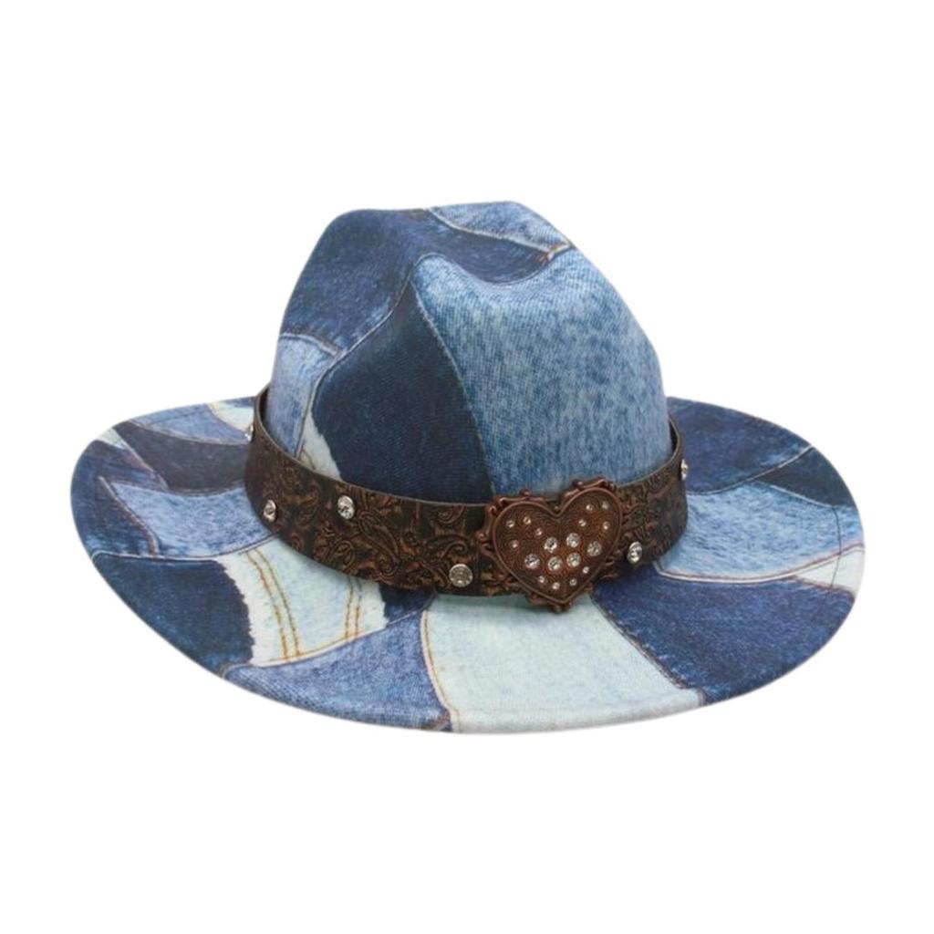 Travel Photography Vacation Stage Performance Jazz Hat Western Retro Cowboy Hat Big Love Fashion Street Shot Felt Hat