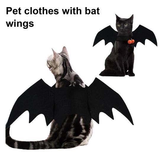 Kočičí netopýří křídla Pet Halloweenský kostým Fotografická rekvizita Cosplay Černá netopýří křídla pro kočky a psy Halloweenská párty Doplňek pro převlečení