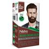 Nisha Beard Colour For Men Natural Brown 100% Grey Coverage Non-Drip Vegan 60g + 60g Kit