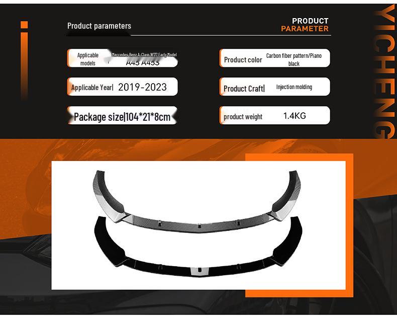 Mercedes A-Klasse W177 A45/A45S (2018–2023) Frontlippen-Splitter-Kit