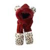 3 in 1 Winter Scarf Hat Knitted Windproof Warm Elastic Tiger Pattern Thermal Hat