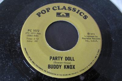 7inch Record BUDDY KNOX  Party Doll  Hula Love PC1072 POLYDOR 1974 Canada Rock Used