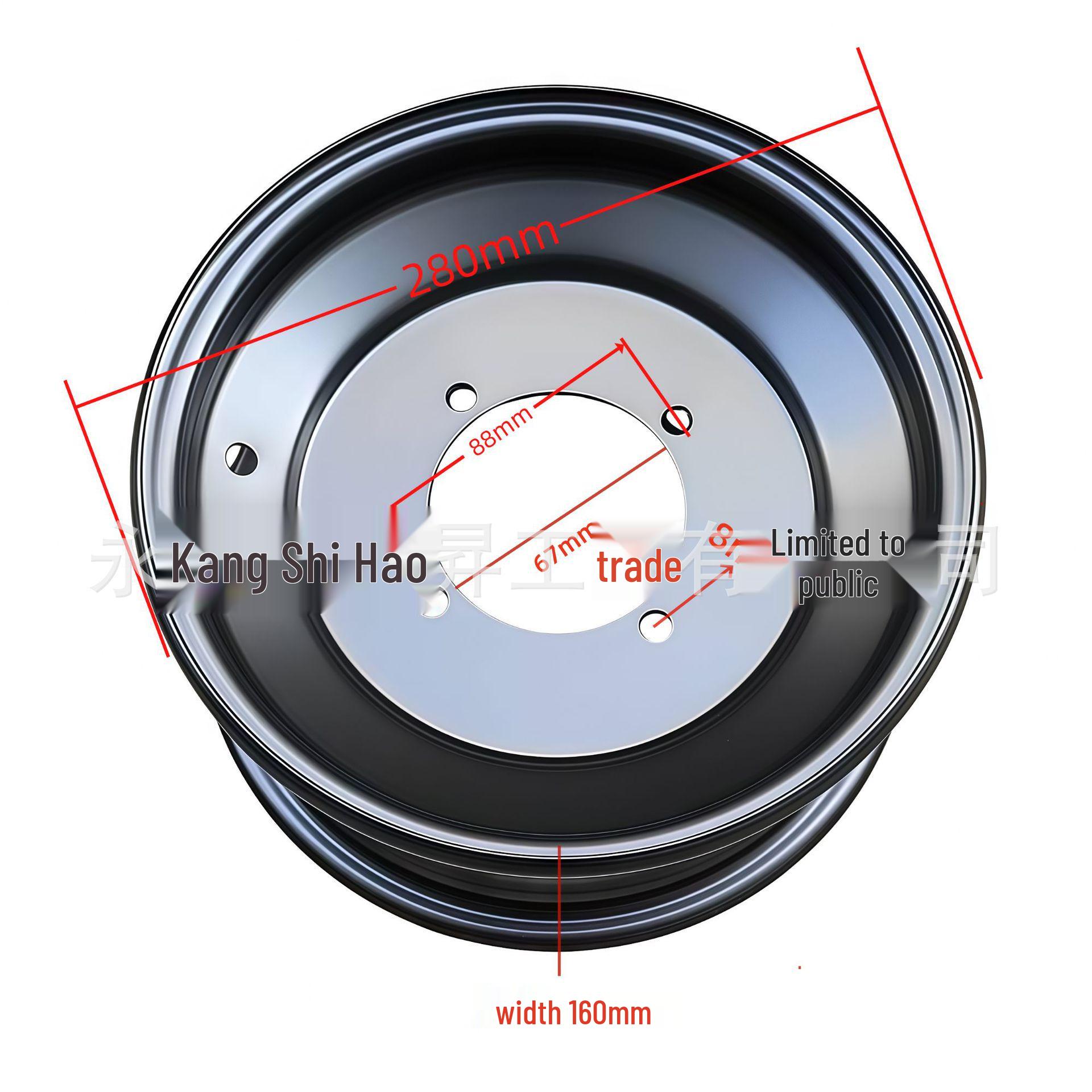 

23x7-10 ATV Beach Tire & 22x10-10 Rim for 4-Wheeled Go-Kart with 4-Hole Hub