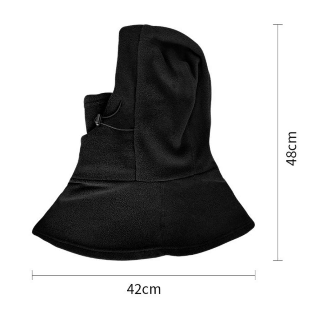 Polyester Fleece Balaclava with Shoulder Drape Thermal for Cycling