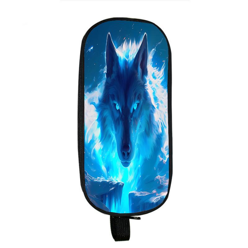 Capybara Cat Dog Pencil Cases Horse Tiger Panda Pencil Bag Wolf Pouch Holder Box for Girls Office Student Stationery Organizer School Supplies