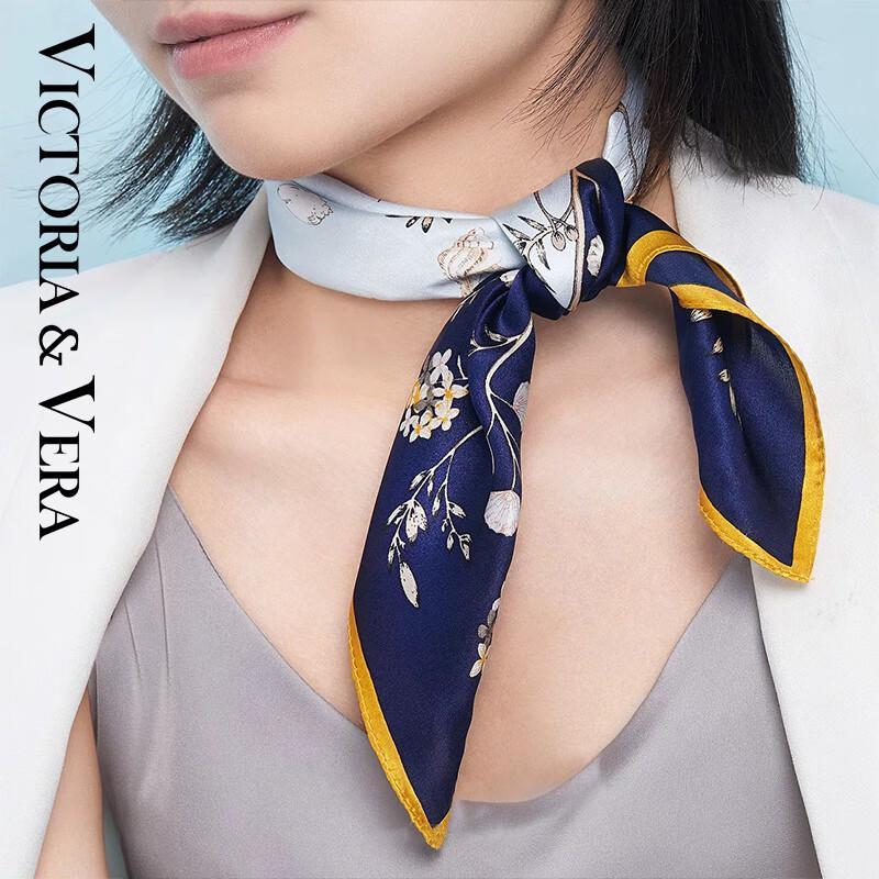 VICTORIA&VERA Elegant Mulberry Silk Printed Scarf V825ZS99